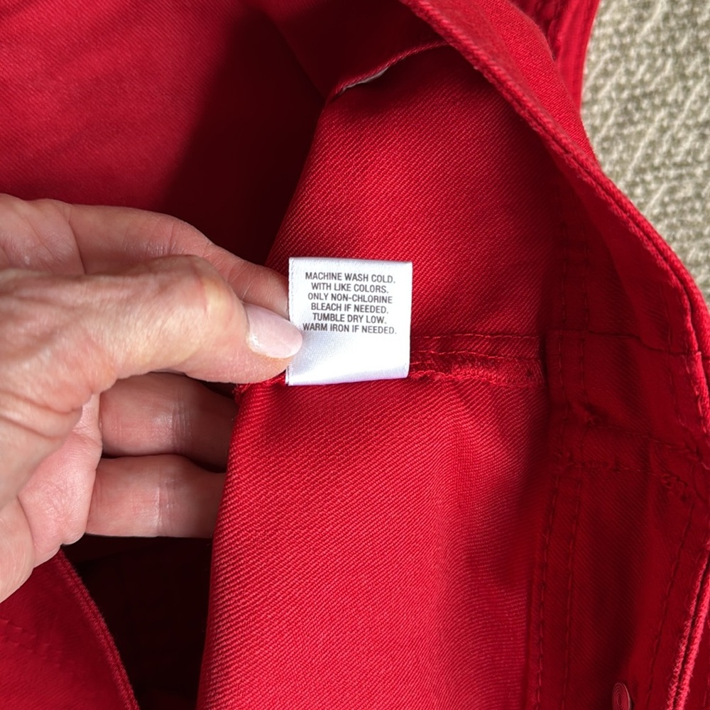 db Established 1962 Red Sleeveless Denim Vest Sz L - Picture 9 of 14